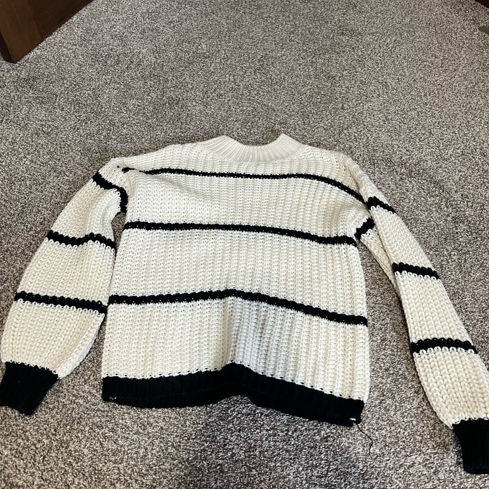Cream and black sweater, size S
